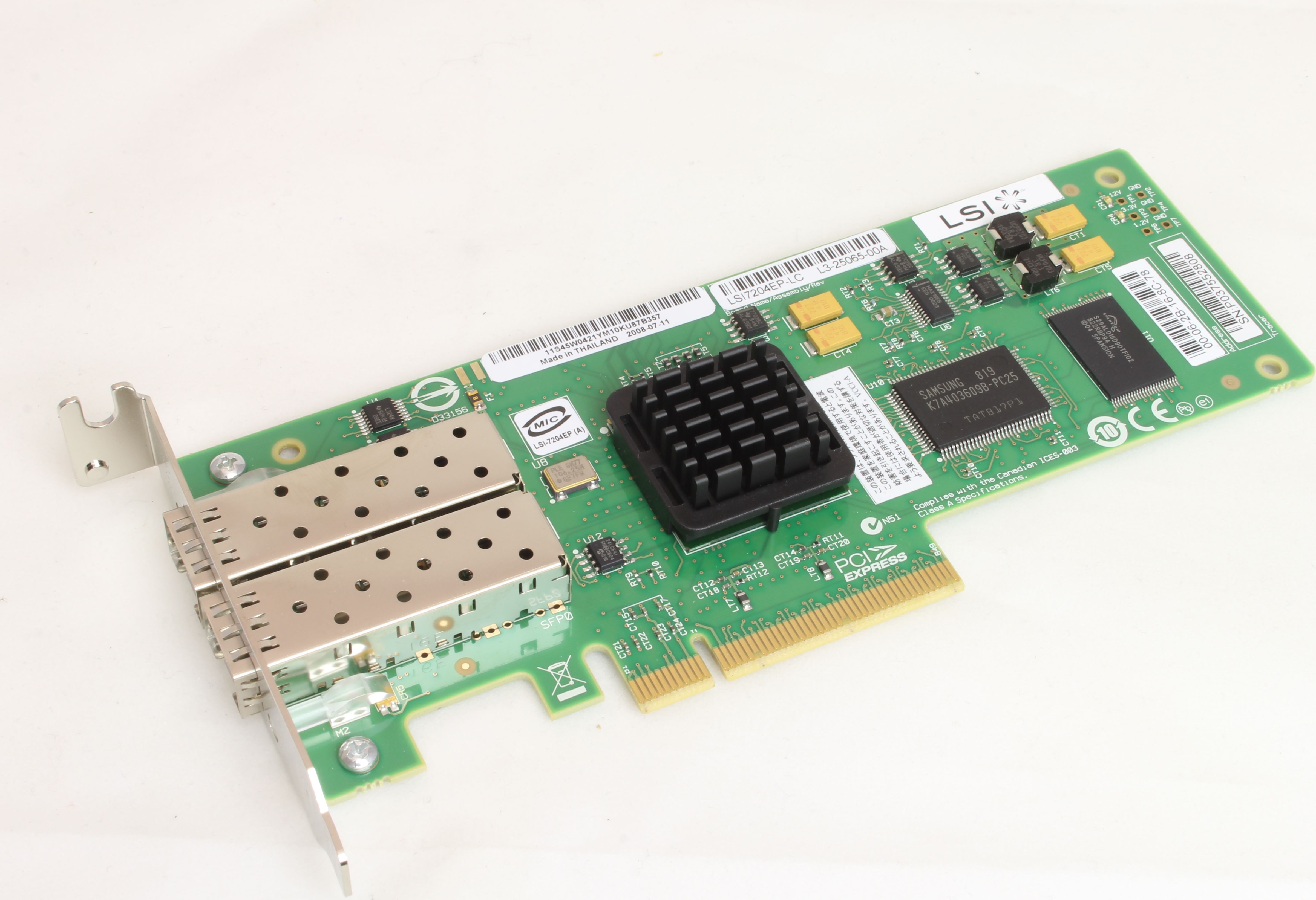 LSI HBA 4G FC 2-PORT PCIE SHORT PROFILE Controller Server accessories  Server macleshop