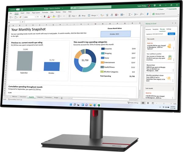 LENOVO MONITOR THINKVISION P27h-30 68.6 cm (27'') 2560x1440 QHD HDMI DP USB-C