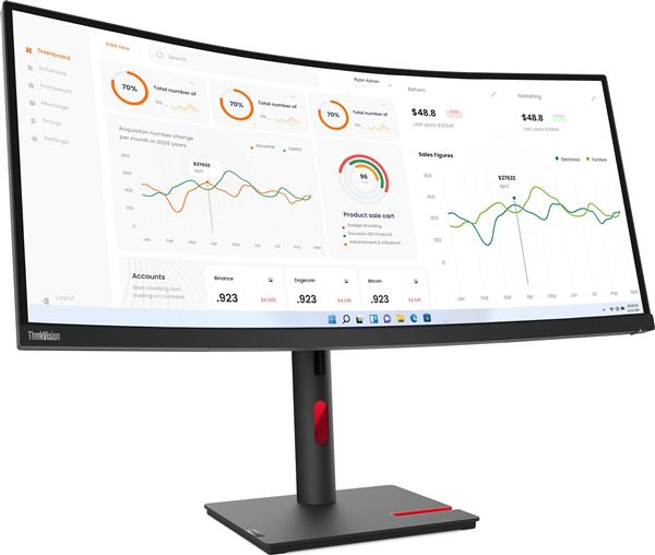 LENOVO MONITOR THINKVISION T34w-30 86.4 cm (34'') 3440x1440 UWQHD HDMI DP USB-C