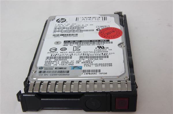 HPE HDD 1TB 7.2K SFF SAS 6G