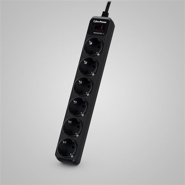 CYBERPOWER ESSENTIAL 6-WAY POWER STRIP OVERVOLTAGE PROTECTION AC 200-250V