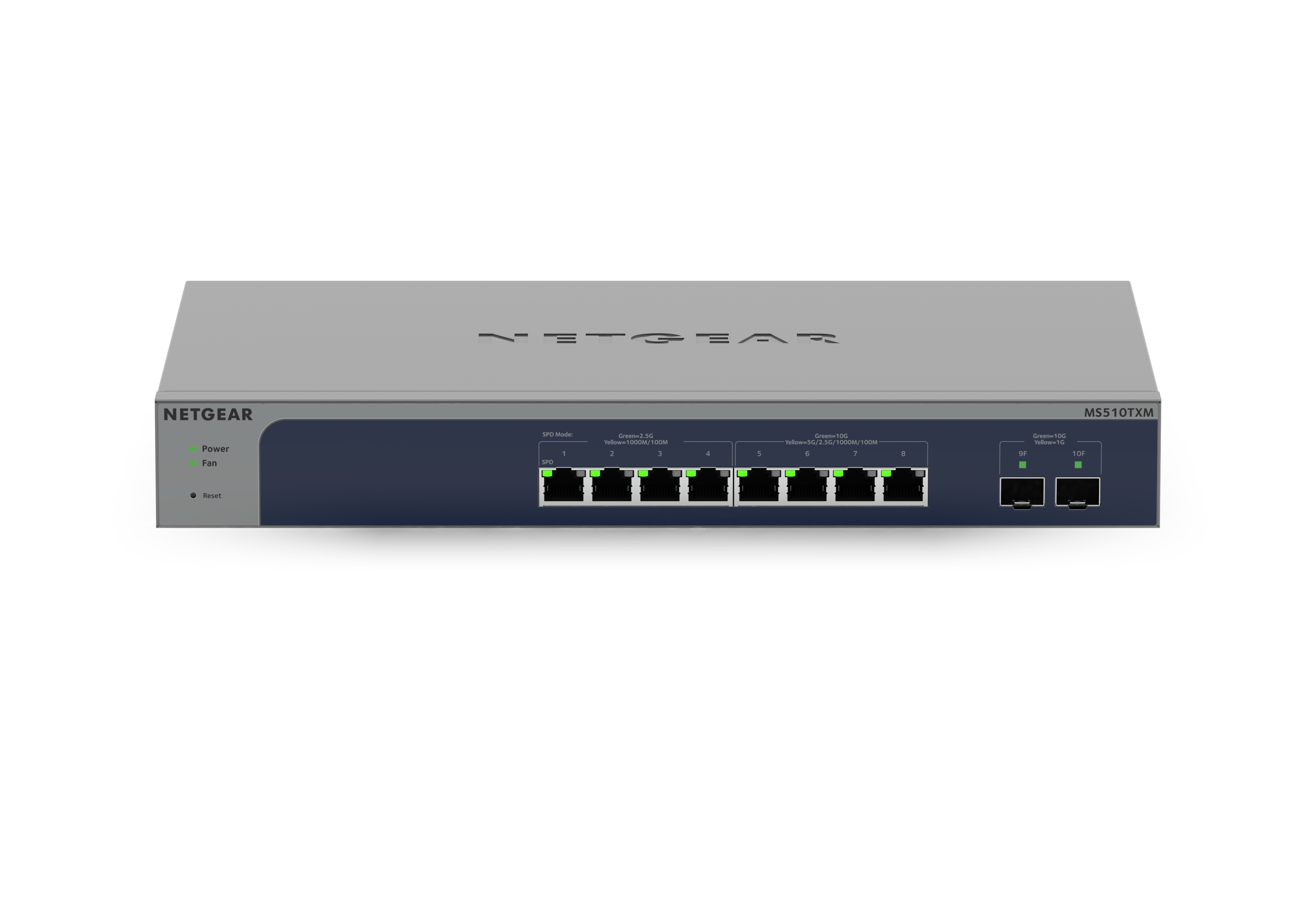 NETGEAR MS510TXM 8-Port Multi-Gigabit/10G Ethernet Smart Managed Pro Switch mit 2 SFP+ Ports, beinha