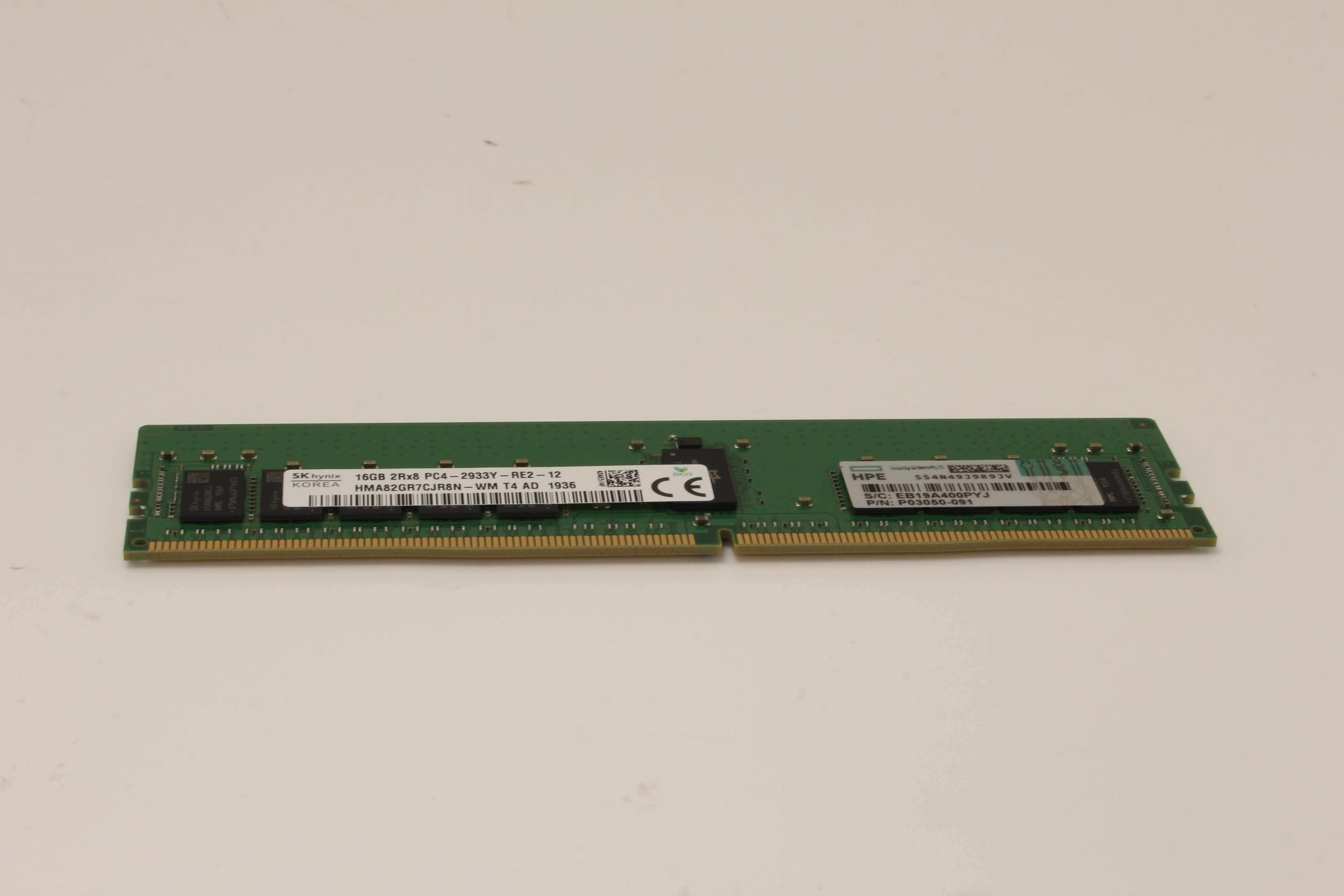 HPE Memory 16GB 2Rx8 DDR4 PC4-2933Y-R (P06188-001)