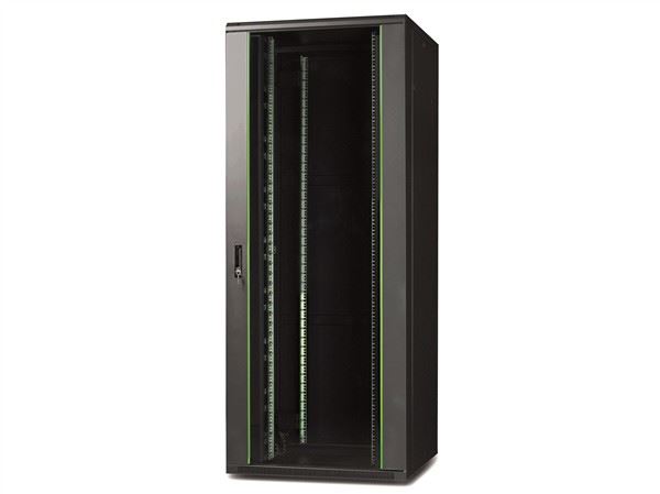 GRAFENTHAL NETWORK RACK NR BLACK 47U W800 x D800 x H2210, FRONT DOOR WITH SAFETY GLASS, REAR CLOSED