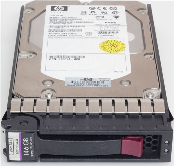 HPE HDD 146GB SAS LFF 15DP 3.5'' LFF DUAL-PORT 3GB/SEC, HOT-PLUG