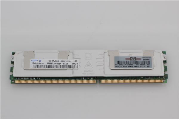 HPE MEM 2GB KIT (2x1GB) PC2-5300 FBD DDR2-667 (SPARE: 2x 416471-001)