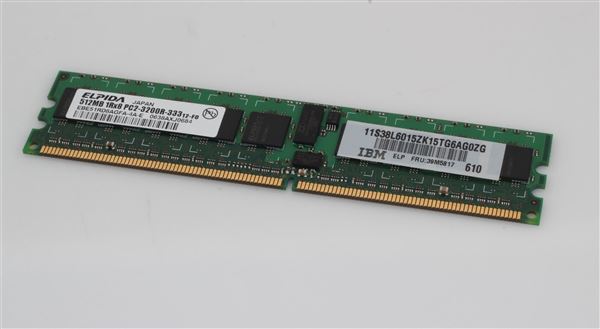 IBM MEM 512MB CL3 ECC DDR2 SDRAM RDIMM (OPT: 39M5858)