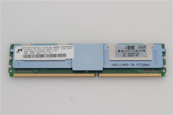 HPE MEM 2GB PC2-5300 LP DDR2 SDRAM FULLY BUFFERED DIMM