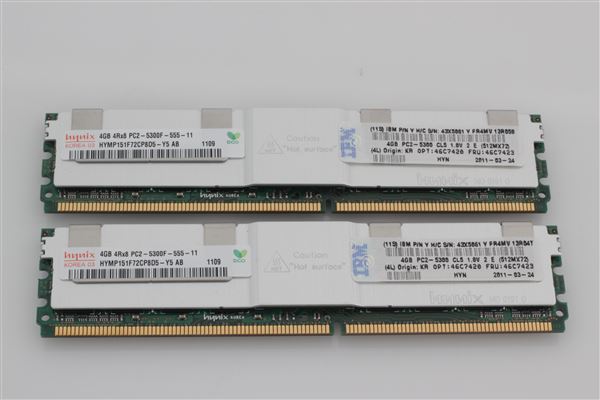 IBM MEM 8GB KIT (2x4GB) CL5 ECC DDR2 PC2-5300 QUAD RANK, LOW POWER