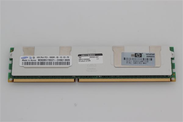 HPE MEM 4GB 2Rx4 PC3-10600R-9 DDR3-1333 RDIMM