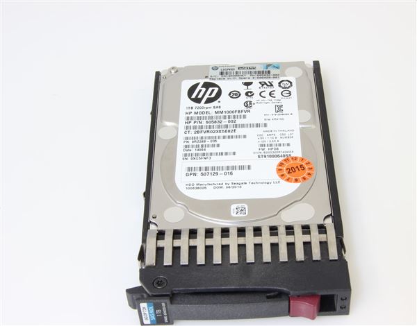 HPE HDD 1TB 6G SAS SFF 2.5'' 7.2K HOTPLUG