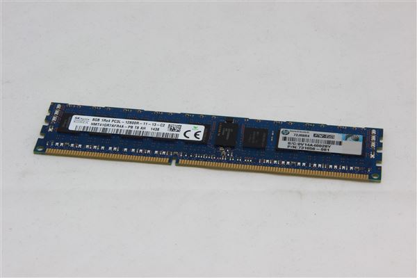 HPE MEM 8GB 1Rx4 DDR3-1600MHz RDIMM PC3-12800 CL11 1.35V