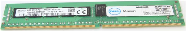 DELL MEM 8GB 2Rx8 DDR4-2133MHz PC4-17000 RDIMM ECC CL15 1.2V