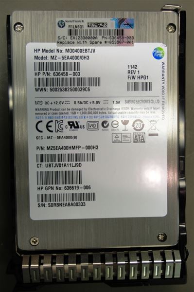 HPE SSD 400GB SATA 3G MLC SFF 2.5'' SC