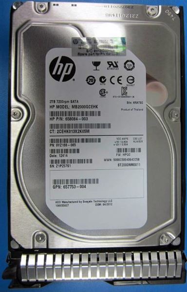 HPE HDD 2TB SATA 6G 7.2K LFF 3.5'' MDL