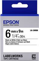 ETIKETTENKASSETTE LK-2WBN Epson Etikettenkassette LK-2WBN - Standard - schwarz auf weiß - 6mmx9m.