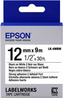 ETIKETTENKASSETTE LK-4WBW Epson Etikettenkassette LK-4WBW - Stark haftend - schwarz auf weiß - 12mmx