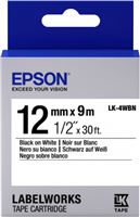 ETIKETTENKASSETTE LK-4WBN Epson Etikettenkassette LK-4WBN - Standard - schwarz auf weiß - 12mmx9m.