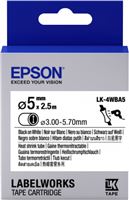 ETIKETTENKASSETTE LK-4WBA5 Epson Etikettenkassette LK-4WBA5 - Schrumpfschlauch - schwarz auf weiß -