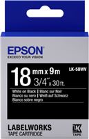 ETIKETTENKASSETTE LK-5BWV Epson Etikettenkassette LK-5BWV - Vivid - weiß auf schwarz - 18mmx9m.