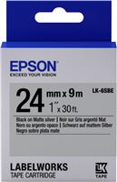 ETIKETTENKASSETTE LK-6SBE Epson Etikettenkassette LK-6SBE - Matt - schwarz auf matt silber - 24mmx9m
