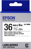 ETIKETTENKASSETTE LK-7WBN Epson Etikettenkassette LK-7WBN - Standard - schwarz auf weiß - 36mmx9m.