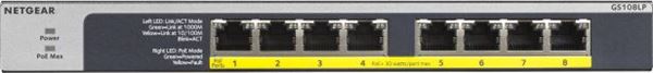 NETGEAR GS108LP SWITCH 8 x 10/100/1000 (PoE+) (60 W)