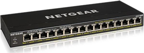 NETGEAR GS316PP SWITCH UNMANAGED 16 x 10/100/1000 (PoE+)