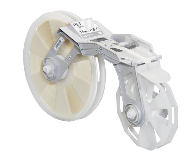 MC-ET1CL 15MM CLEAR PET TAPE Clear, 15mm, 310m, TP-M5000N TapeCreator