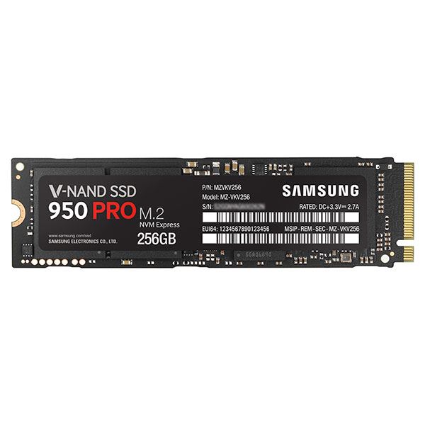 SAMSUNG 950 PRO SSD 256GB 512 MB