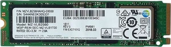 SAMSUNG SSD 250GB M.2 2280 PCI EXPRESS 3.0 x4(NVMe) 256-BIT AES-XTS