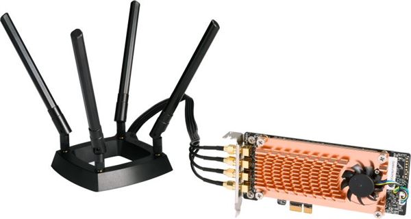 DUAL-BAND AC2600 WIRELESS QWA-AC2600, PCI Express 2.0 x1, 2.4/5 GHz, IEEE 802.11b/g/n/ac/a, 54-1733