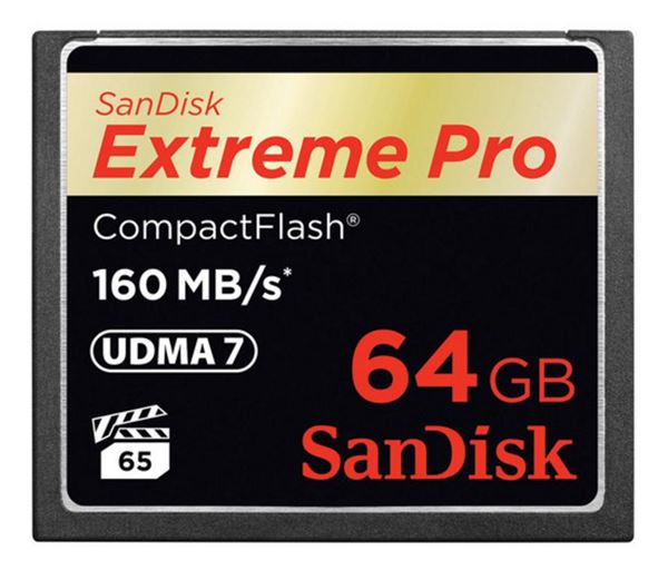SANDISK EXTREME PRO COMPACTFLASH CARD 64GB