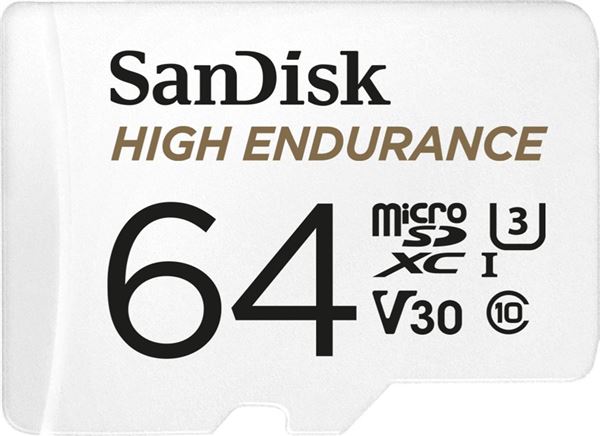 HIGH ENDURANCE MICROSDHC microSDXC, 64 GB, 100 MB/s, 40 MB/s, C10, U3, V30, 11 x 15 x 1 mm