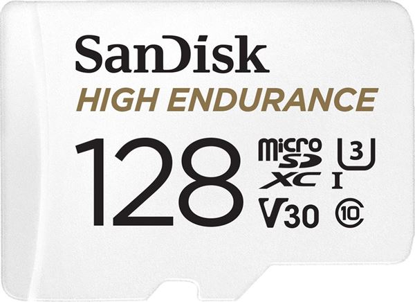 HIGH ENDURANCE MICROSDHC microSDXC, 128 GB, 100 MB/s, 40 MB/s, C10, U3, V30, 11 x 15 x 1 mm