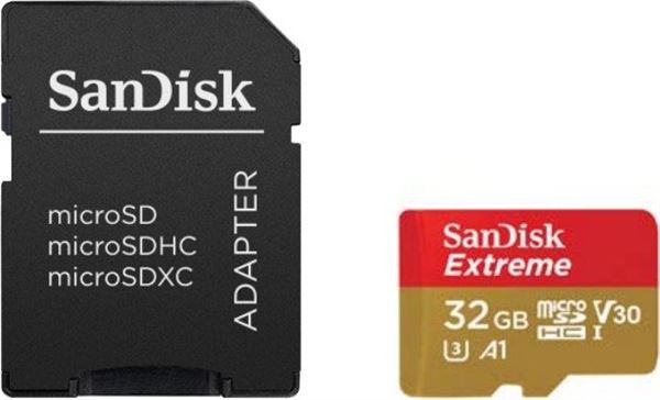 EXTREME MICROSDHC 32GB 32 GB, MicroSDHC, UHS-I, U3, 14.99 x 10.92 x 1.02mm, 4.54g, Rot/Golden