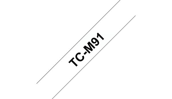 TC-M91 LAMINATED TAPE 9MM 7.7M Laminiertes Schriftband 9 mm, schwarz auf transparent