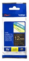 TZE-334 LAMINATED TAPE 12mm 8m Laminiertes Schriftband 12 mm breit, gold auf schwarz, 8 m